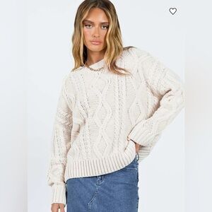 AVAILABLE IN JUNE Princess Polly Cable Knit Sweater